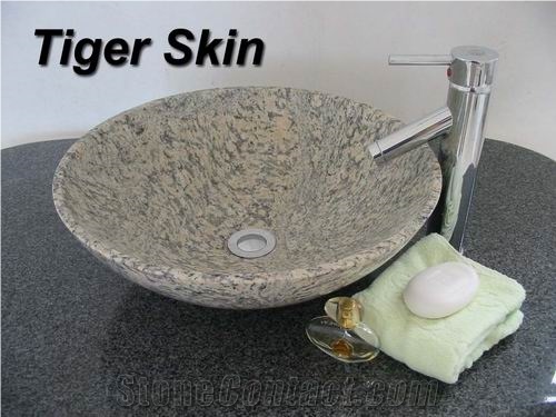 Granite Basins,Tiger Skin Red Granite Sink