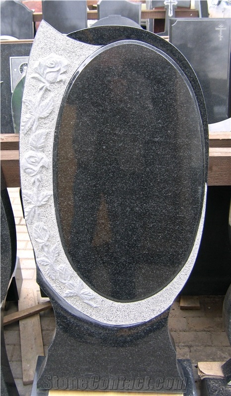 Russian Tombstone, Shanxi Black Granite Tombstone