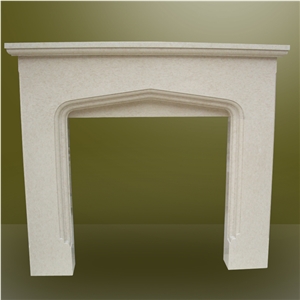 Simple Style Marble Fireplace Design, Beige Marble Fireplace Design