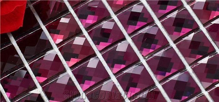 Thirteen Facets Diamond Glass Mosaic,Mosaic in Glass