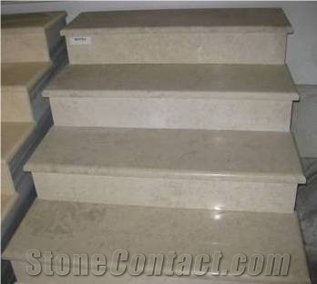 Vratza Limestone Stairs/ Steps, Beige Limestone Stairs/ Steps