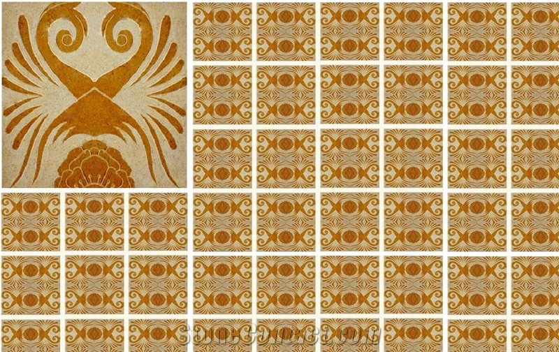 Marble Carved Tile, Pakistan Brown Marble