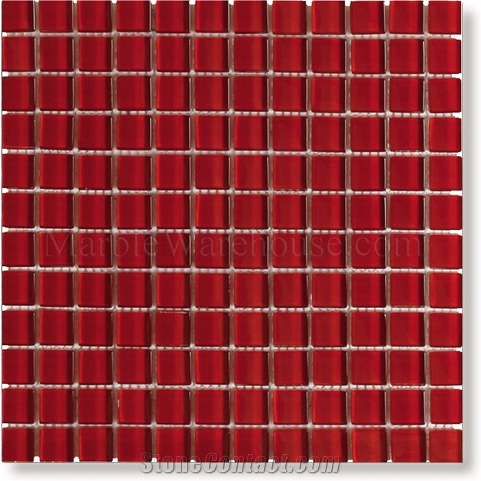 Red Mirage Glass Mosaic Tile