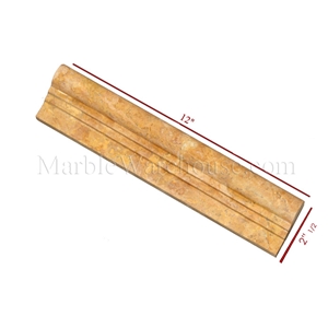 Yellow Travertine Chair Rail Molding