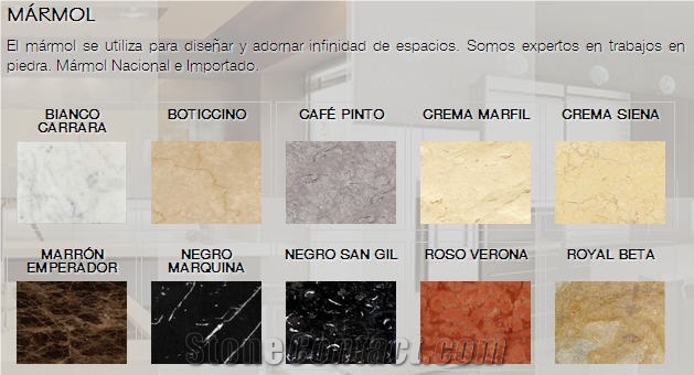 Domestic and Imported Marble Tiles & Slabs