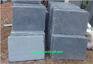 Kota Black Limestone, Kota Black Tumbled Tiles