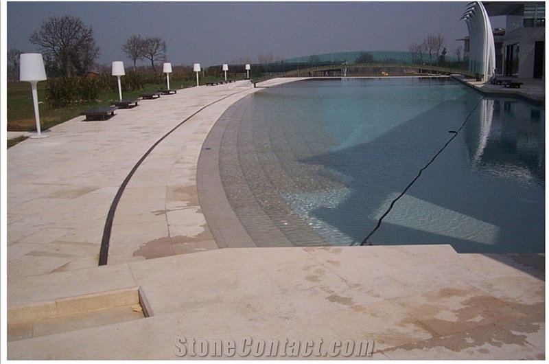 Avorio Avola Limestone Pool Coping, Pavement