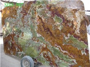 Rusty Green Onyx Slab, Pakistan Green Onyx