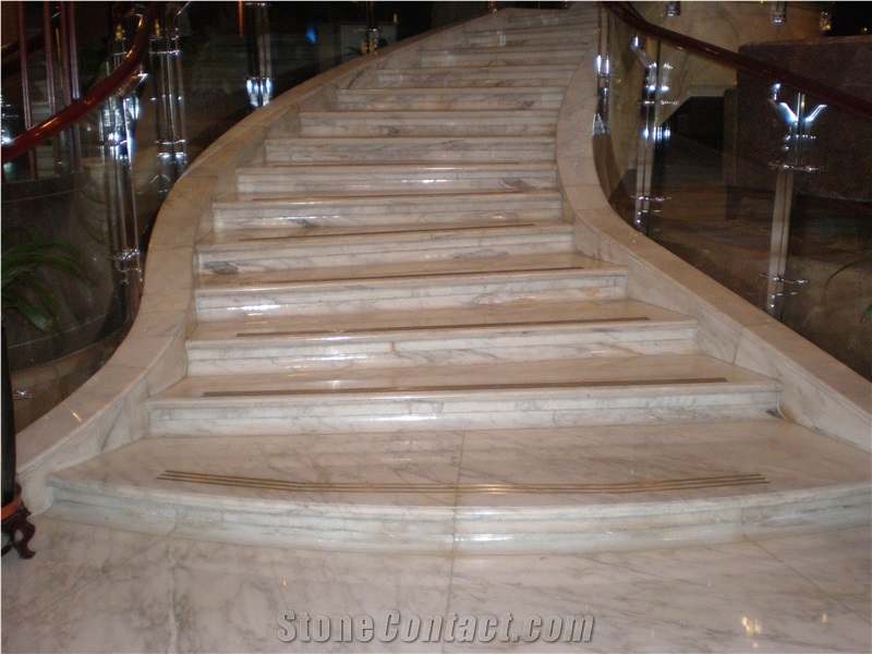 Oriental White Marble Floor Tile,China White Marble Stairs & Steps