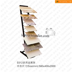 E012 Metal Tile Hook Floor Display Rack