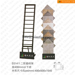 E014 White Ceramic Tiles Display Stand Manufacturers