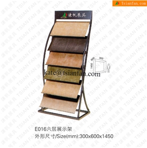 E016 Strong Metal Embedded Slab Display Rack
