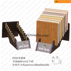 E032 Free Stand Alone Wooden Tile Waterfall Stand