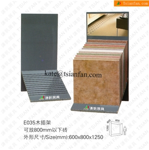E035 Xiamen Wooden Display Rack Mosaic Tiles Display
