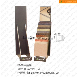 E038 Wooden Stone Wall Tile Rack