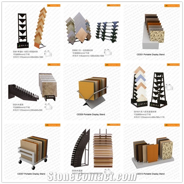 E057 Tile Display Hand Panel Stone Free Display Rack Unit in China