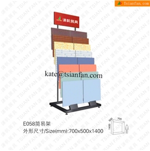 E058 Two Sides Tile Metal Hanging Display Rack for Stone