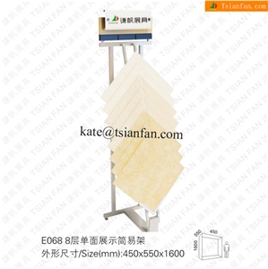 E068 Strong Steel Stone Tile Display Shelving Stand