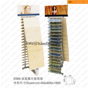 E069 Double Sides Display Racks for Cut to Size Stone and Boarder Stone