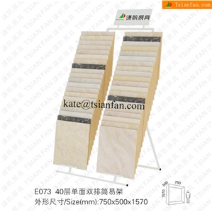 E073 Double Side Stone Tiles Display Stand Factory
