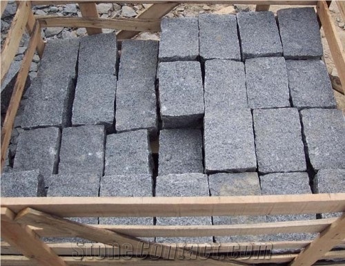 Black Basalt Cobble Stone, Cube Stone