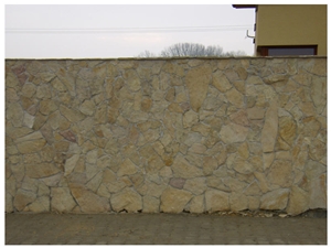 German Light Brown Limestone Irregular Wall Stone