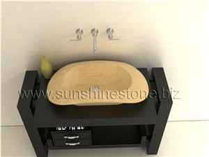 Cream Marble Vessel Sink