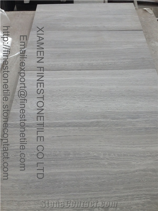 White Wood Grainy Tile, Brushed, White Wood Grain Marble Slabs & Tiles