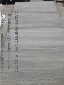 White Wood Grainy Tile, Brushed, White Wood Grain Marble Slabs & Tiles