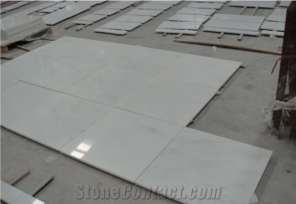 Elegant White Marble Floor Tiles, Kangba White Marble Custom