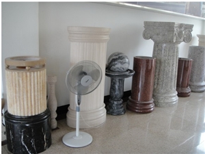 Granite Marble Columns, Round Hollow Stone Column Custom