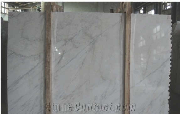 Oriental White Marble Slabs/Half Slabs, Elegant Chinese White Marble