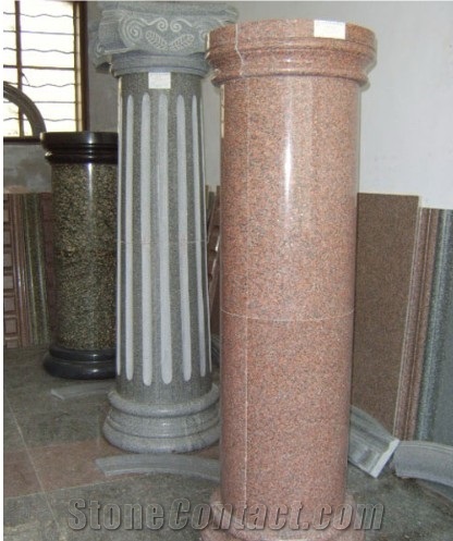 Solid/Hollow Granite Columns and Pillar Custom