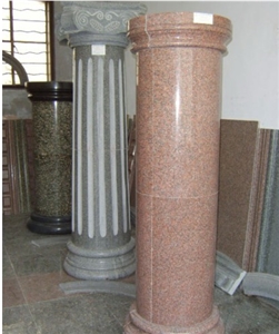 Solid/Hollow Granite Columns and Pillar Custom