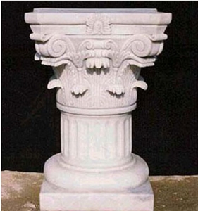 Solid Roman Marble Columns Pillars Custom, White Marble Columns