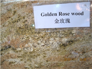 Golden Rose Wood Granite Tiles and Slabs