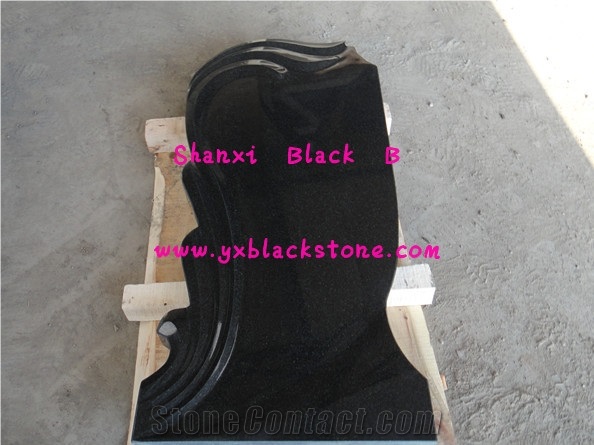 Shanxi Black Grade B Tombstone Gravestone Monument