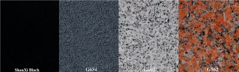 China Black, China Juparana,Spray White,G682, Almond Mauve Granite Slabs