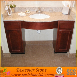 Bathroom Vanity Tops G682 Granite Stone in Hotel, G682 Golden Yellow Granite Bath Top