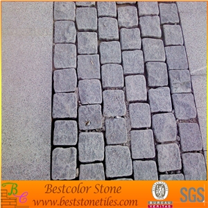 G654 Cobblestone, Black Granite Kerbstone, Black Stone Paving Stone