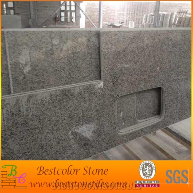 "L" Sharped Granite Stone Kitchen Countertops, Leopard Skin Granite Stone Countertops