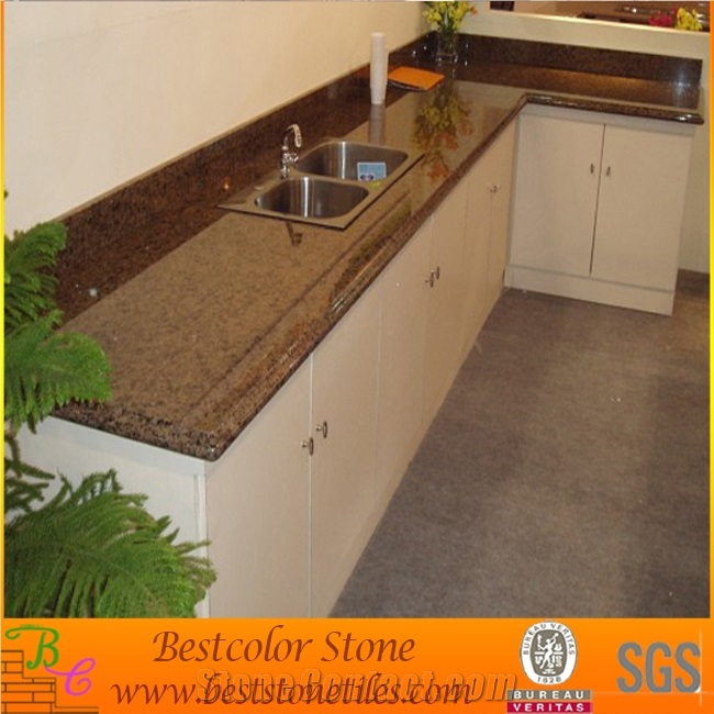 Tropical Brown Granite Kitchen Countertops, Stone Uk Style Work Tops for Kitchen