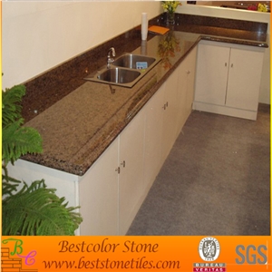 Tropical Brown Granite Kitchen Countertops, Stone Uk Style Work Tops for Kitchen