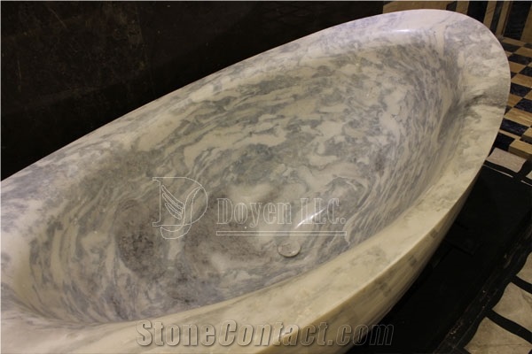 Bathroom Polished Marble Bath Tubs, White Marble Bath Tubs