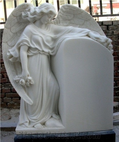 White Marble Carving Tombstone, Headstone,Monument