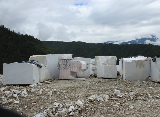 High Quality Yunnan White Marble Blocks, China White Marble Blocks