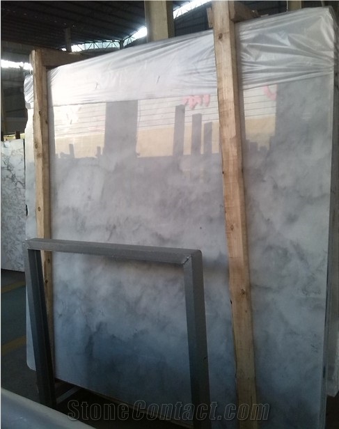 New Han White Marble Slabs with Cross Veins,Yunnan White Marble