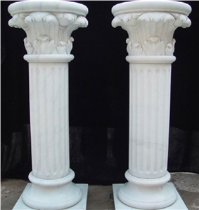 White Marble Column, China White Marble Pillar