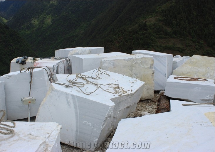 Yunnan White Marble Blocks, China White Marble