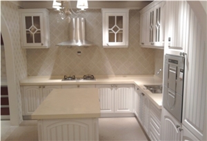 Quartz Stone Kitchen Design, Kitchen Wall Panel&Quartz Kitchentop